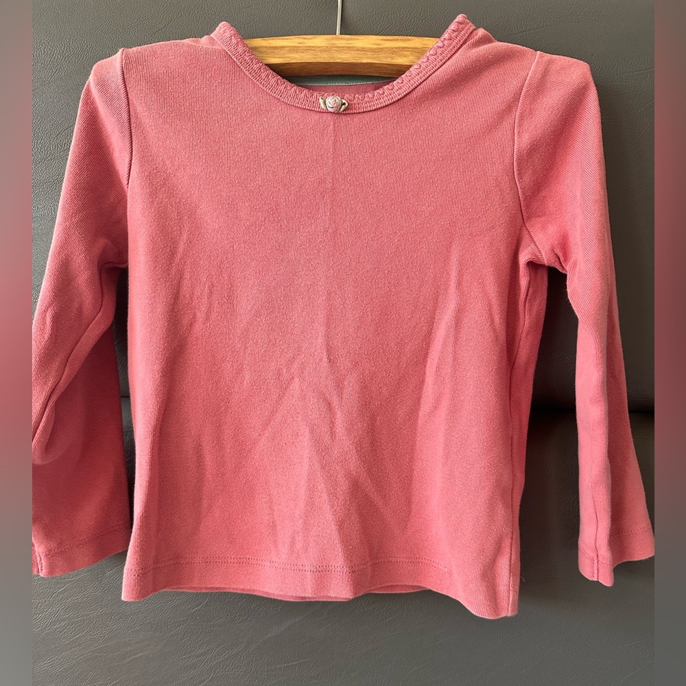 Mini Boden Coral Long Sleeve Tee